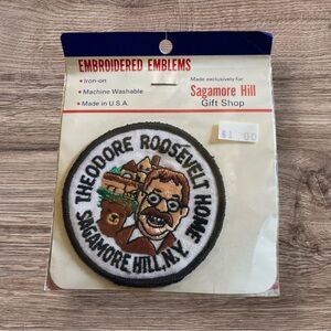 Vintage Theodore Roosevelt Home Sagamore Hill, NY Embroidered Souvenir Patch USA